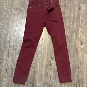 Madewell 9" High-Rise Skinny Jeans Garment-Dyed Edition in Chocolate Raisin | 25
